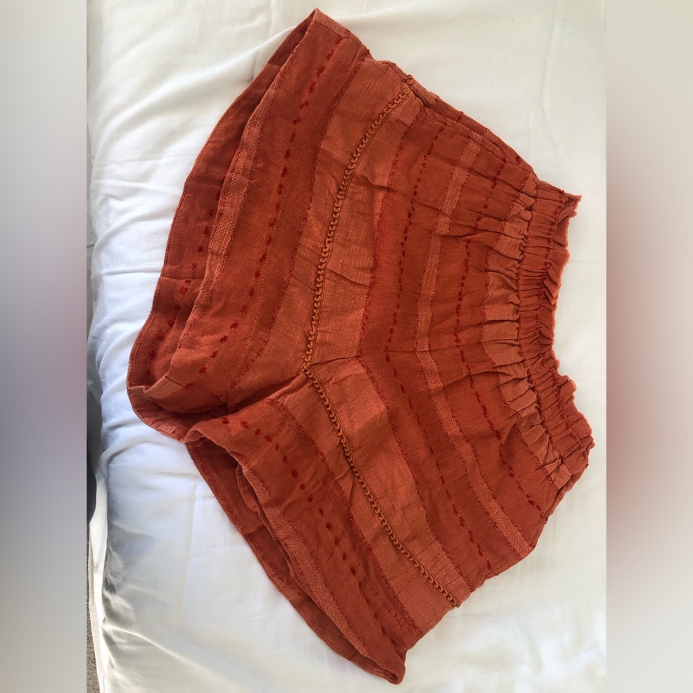 Orange mini shorts (flory) Made in India